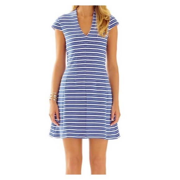 Lilly Pulitzer Dresses & Skirts - Lilly Pulitzer 'Bree' in Bay Blue Ottoman Striped Shift Dress XS